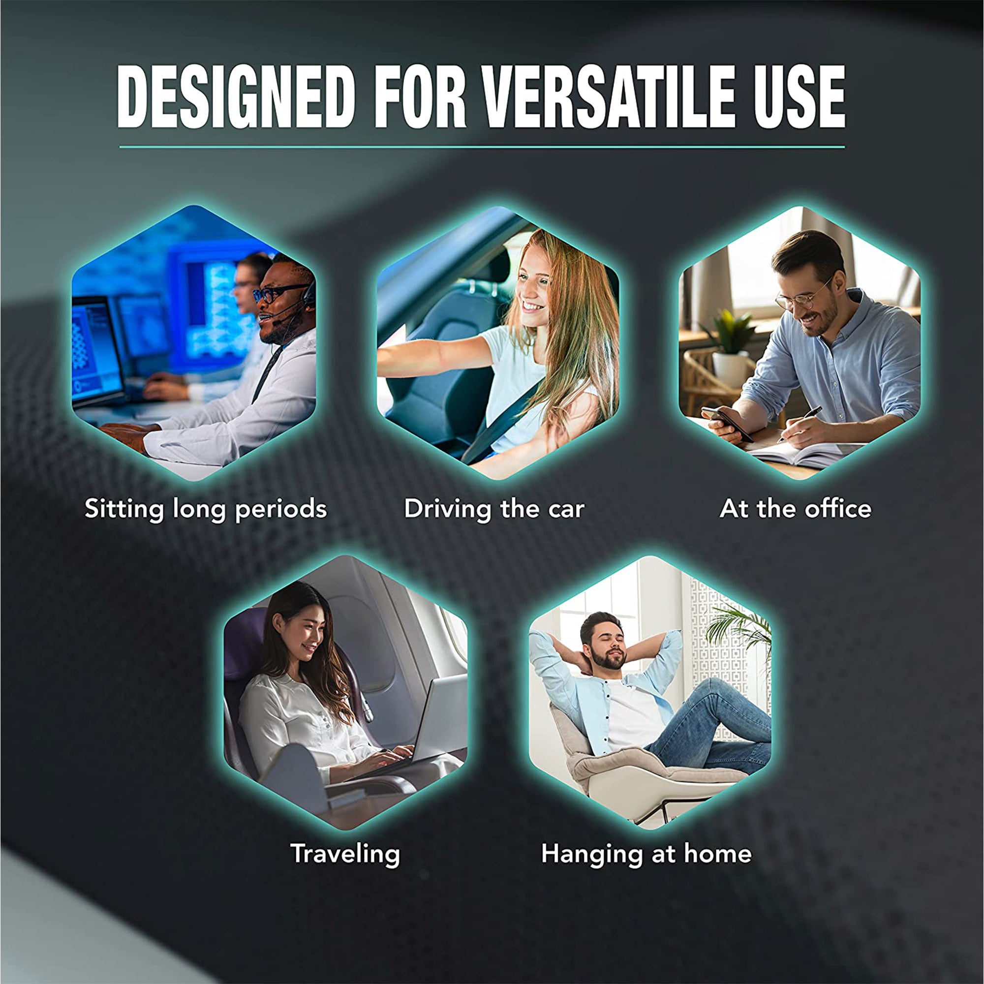 Coozly Orthopedic Half Lumbar Support | High Density Supportive Memory Foam Backrest Cushion