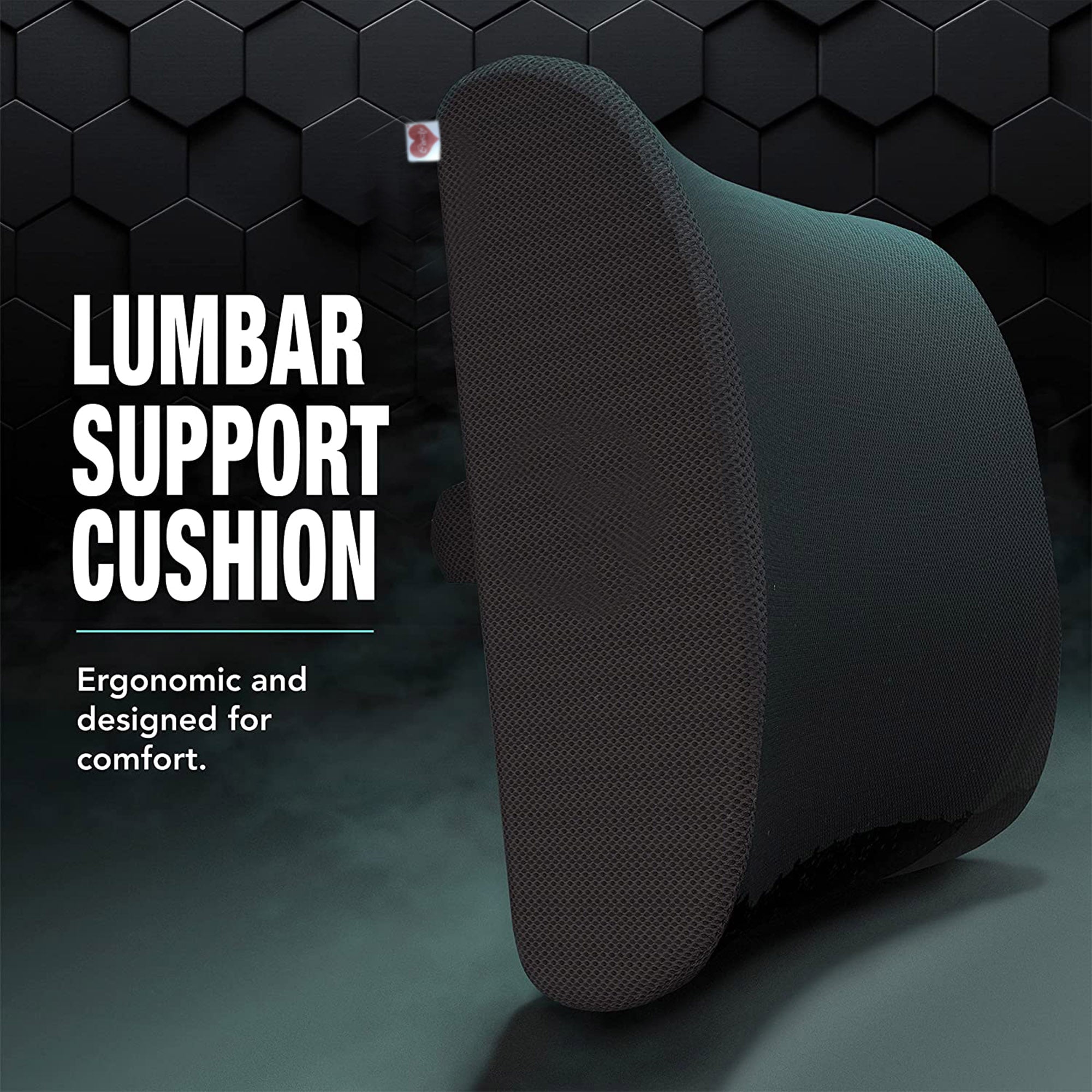 Coozly Orthopedic Half Lumbar Support | High Density Supportive Memory Foam Backrest Cushion