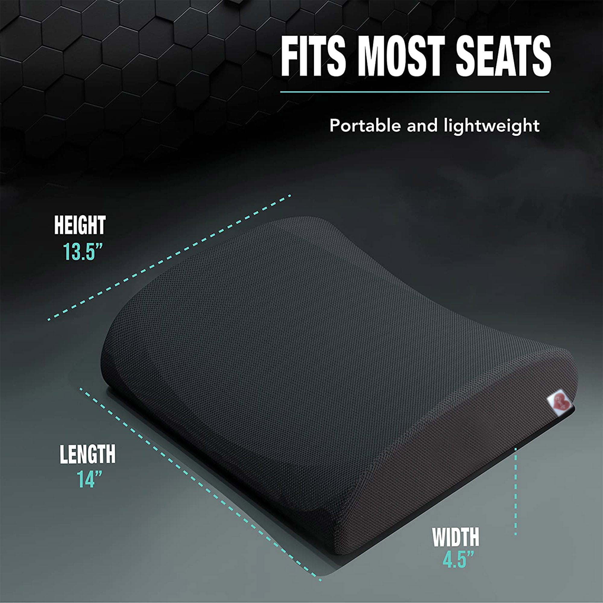 Coozly Orthopedic Half Lumbar Support | High Density Supportive Memory Foam Backrest Cushion