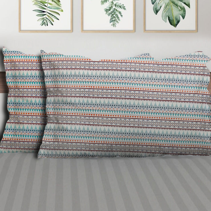 Set of 2 100% Cotton Pillow Covers -20 X 32 In