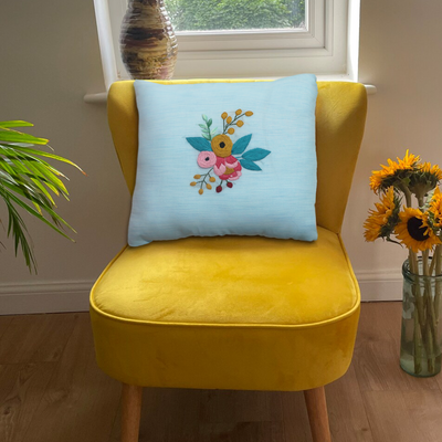 Flora Hand Embroidered Cushion