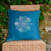 Cool Flora Hand Embroidered Cushion