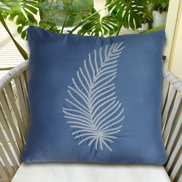 Leaf Hand Embroidered Cushion