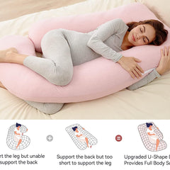 Light Pink - Coozly Belly Back Pregnancy Pillow