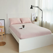 Fitted Cotton Jersey Custom Size BedSheet - Light Pink