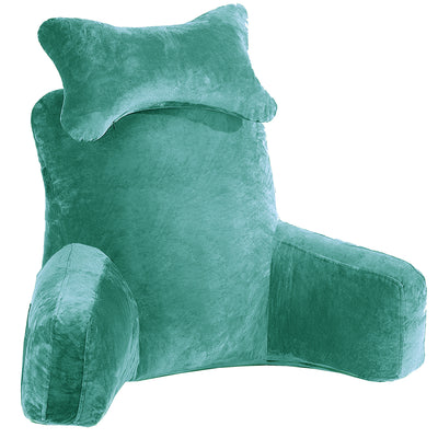 Backrest Pillow with ButterFly Neck Pillow | High Armrest - Sea Green