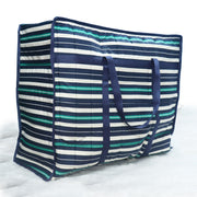 Green Blue Striped Coozly Lancom Zippered Storage Bags