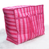 Pink Striped Coozly Lancom Zippered Storage Bags