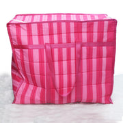 Pink Striped Coozly Lancom Zippered Storage Bags