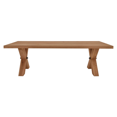 2V Cross Style Wooden Dining Table