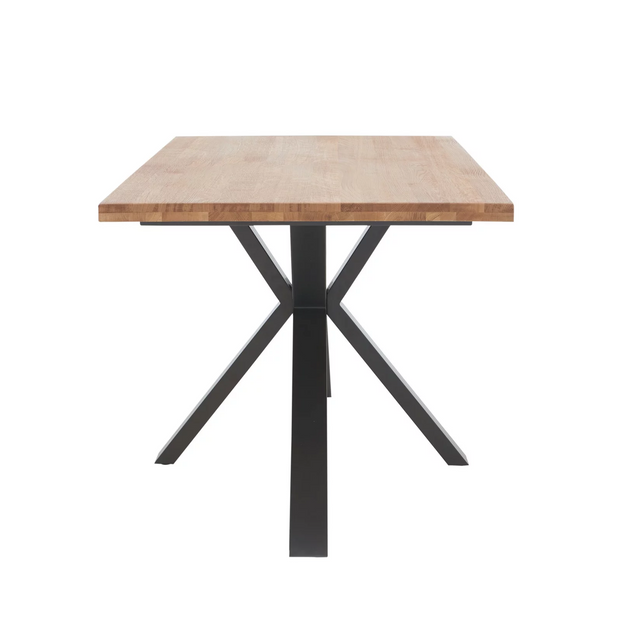 Slim Cross Style Wooden Dining Table