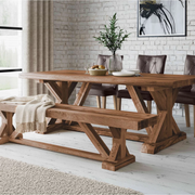 Cross Style Wooden Dining Table