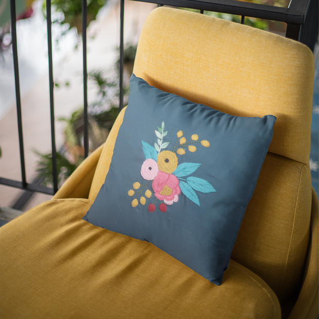 Flora Hand Embroidered Cushion