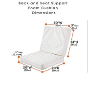 Back and Seat Foam Cushions with Removable Cover