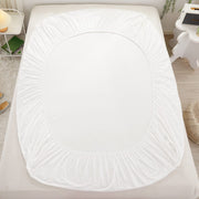 Fitted Cotton Jersey Custom Size BedSheet - White