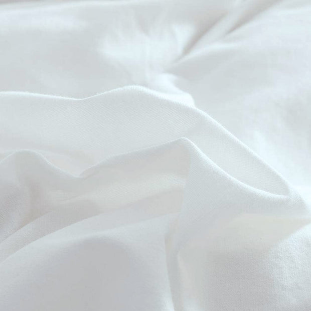 Fitted Cotton Jersey Custom Size BedSheet - White