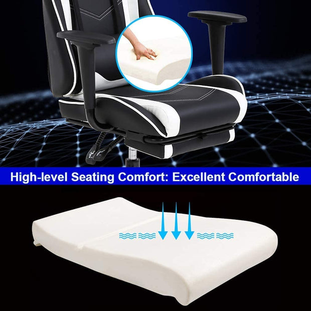 Coozly Video Gaming Chair | Luxury Office Chair | with Footrest