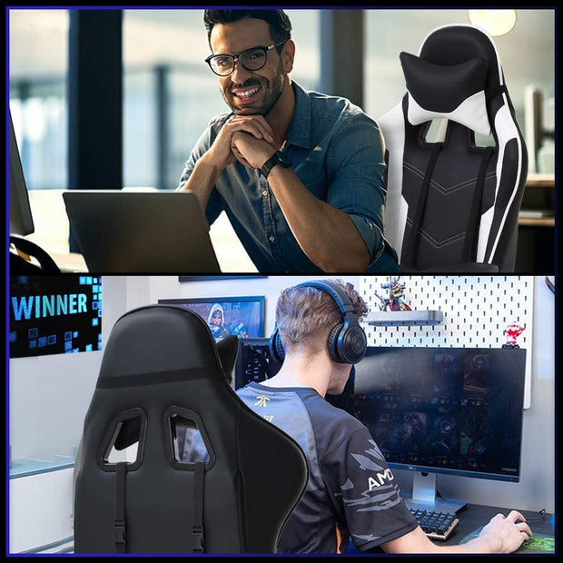 Coozly Video Gaming Chair | Luxury Office Chair | with Footrest