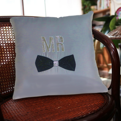 Mr. Hand Embroidered Cushion